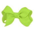 3 inch neon green grosgrain ribbon bow hair clip with textured double layer bow design - #9 Neon Green