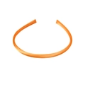 Serre-tête fin minimaliste en tissu orange vif pour enfants, accessoire de cheveux DIY soyeux - Orange
