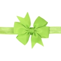 Bandeau à nœud en ruban gros-grain vert vif avec bande élastique pour bébé fille - Vert Lumineux