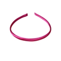 Serre-tête en tissu rose vif fait main au design minimaliste et aspect satiné - Rose rouge