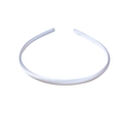 Serre-tête minimaliste fait main en tissu blanc avec texture satinée lisse pour femmes - Blanc