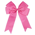 Handmade bright pink grosgrain ribbon bow hair clip with double layered swallowtail design - Bright Pink Bow (#10)