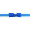 Elastic baby headband with a 7cm royal blue grosgrain ribbon bow and stretchy band - Navy Blue (6)