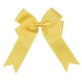 Bright yellow grosgrain ribbon hair bow with long tails for girls and hair accessories - Bright Yellow Bow (#13)
