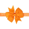 Bandeau à nœud orange fait main en ruban gros-grain pour bébés et jeunes enfants - Orange