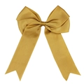 Handmade ginger yellow grosgrain ribbon bow hair clip with elegant long swallow tails - Ginger Yellow Bow (#16)