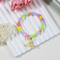 Eenhoorn armband voor kinderen met kleurrijke acryl kralen in pastelkleuren - Eenhoorn Hanger Macaron Kleur Kralen (Stijl 1)