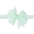 Bandeau à cheveux fait main en gros-grain vert menthe avec élastique pour bébé - Vert menthe