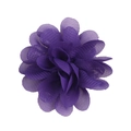 Handcrafted layered purple chiffon flower accessory for hair clips and brooches - Dark Purple