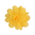 Vibrant bright yellow chiffon layered flower hair accessory for children DIY projects - Yellow