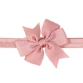 Bandeau à nœud rose pour bébés et enfants avec ruban en tissu élastique - Rose
