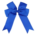 Classic large royal blue grosgrain ribbon bow hair clip with long swallowtail streamers - Royal Blue Bow (#22)