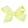 Handmade lemon yellow 3 inch ribbed grosgrain ribbon bow for children hair accessories - #27 Lemon Yellow