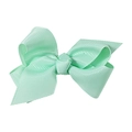 Handmade 3-inch mint green grosgrain ribbon bow hair accessory for girls - #28 Mint Green