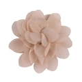 Elegant nude pink chiffon fabric flower accessory for hair clips and garment decor - Khaki