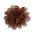 Coffee brown multi-layer chiffon flower accessory for DIY hair clips and hairbands - Coffee