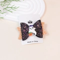 Glitzernde Halloween-Haarspange mit schwarz-oranger Schleife, kleinem Geist und Kürbisdekor - Geister-Stil (Stil 1)