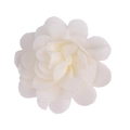 Delicate white chiffon fabric flower for hair clips or wedding decoration - Off-white
