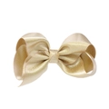 Pinza para el pelo hecha a mano con lazo de satén color oro champán para niñas - Oro Champán (#2)