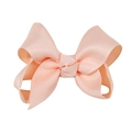Handmade 3-inch light pink grosgrain ribbon hair bow clip for girls and toddlers - Pink (#16)