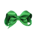 Lazo para el pelo de satén verde esmeralda hecho a mano con tejido sedoso - Verde (#3)