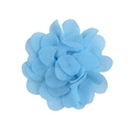 Handmade sky blue chiffon flower accessory for kids hairpins and DIY crafts - Lake Blue