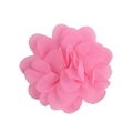 Handmade vibrant pink chiffon fabric flower accessory for girls hair clips and headbands - Rose Pink