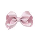Handmade light pink satin bubble flower bow hair clip for girls with a silky finish - Light Pink (#8)