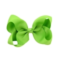 Fiocco per capelli verde brillante in nastro grosgrain con design a doppio strato - Verde Brillante (#11)