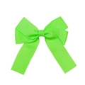 Fermaglio per capelli con fiocco in nastro grosgrain verde neon e trama rigata - Verde Fluorescente (#6)