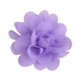 Vibrant purple chiffon flower head with layered petals for DIY hair accessories - Light Purple