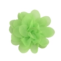 Handmade light green chiffon flower accessory with multilayered mesh petals - Fruit Green
