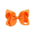 Fiocco per capelli arancione brillante da 6 pollici in nastro grosgrain con trama a coste - Arancione (#17)