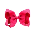 Fiocco rosa da 6 pollici in nastro grosgrain con clip a coccodrillo per accessori capelli - Rosa (#18)