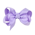 Handmade 3-inch light purple grosgrain ribbon hair bow clip for girls and women - Light Purple (#24)
