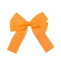 Fiocco per capelli arancione in nastro grosgrain fatto a mano per bambini con code lunghe - Arancione (#17)