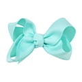Handmade 3-inch light blue grosgrain ribbon bow hair clip for children and girls - Light Blue (#33)