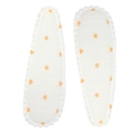 Set of 2 white woven snap hair clips with orange heart embroidery and wavy edges - White Base Orange Heart Embroidery Style (#6)