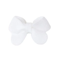 White plush bow accessory for children's hairpins and DIY crafts in minimalist style - White