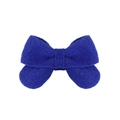 Handmade royal blue felt bow hair clip accessory for girls daily outfit - Sapphire Blue