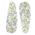 Pair of fabric teardrop hair clips with blue and yellow berry floral pattern for girls - Fresh Berry Print Style (#8)