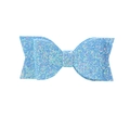 Sparkly light blue glitter swallowtail double-layered hair clip for girls - Light Blue Sequin Style (#8)