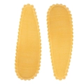 Set of two mustard yellow fabric teardrop BB hair clips with scalloped embroidered edges - Ginger Yellow Fabric Scalloped Edge Style (#9)