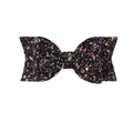 Black glitter hair clip for girls with colorful sequins and double-layered bow design - Black Iridescent Sequin Style (#11)