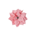 Pinza de flor de gasa rosa con diamantes de imitación para peinado de niñas y niñas - Rosa