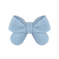 Cute light blue handmade bow hair clip for girls featuring a soft felt texture and DIY style - Blue