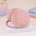 Paraorecchie in peluche rosa per l'inverno con un design a cervo carino e pieghevole - Stile Base Rosa Coreano / Rosa