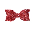 Sparkly red glitter sequin bow hair clip for girls with a festive swallowtail design - Red Sequin Style (#16)