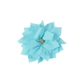 Handgefertigte hellblaue Chiffon-Blume Haarklammer mit funkelndem Strass-Zentrum - Blau