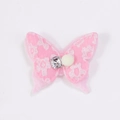 Pink gradient butterfly hair clip with white floral prints and sparkling rhinestone center - Pink Printed Butterfly Only (Without Clip)